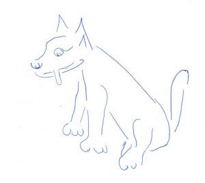 dog drawn by Jordy